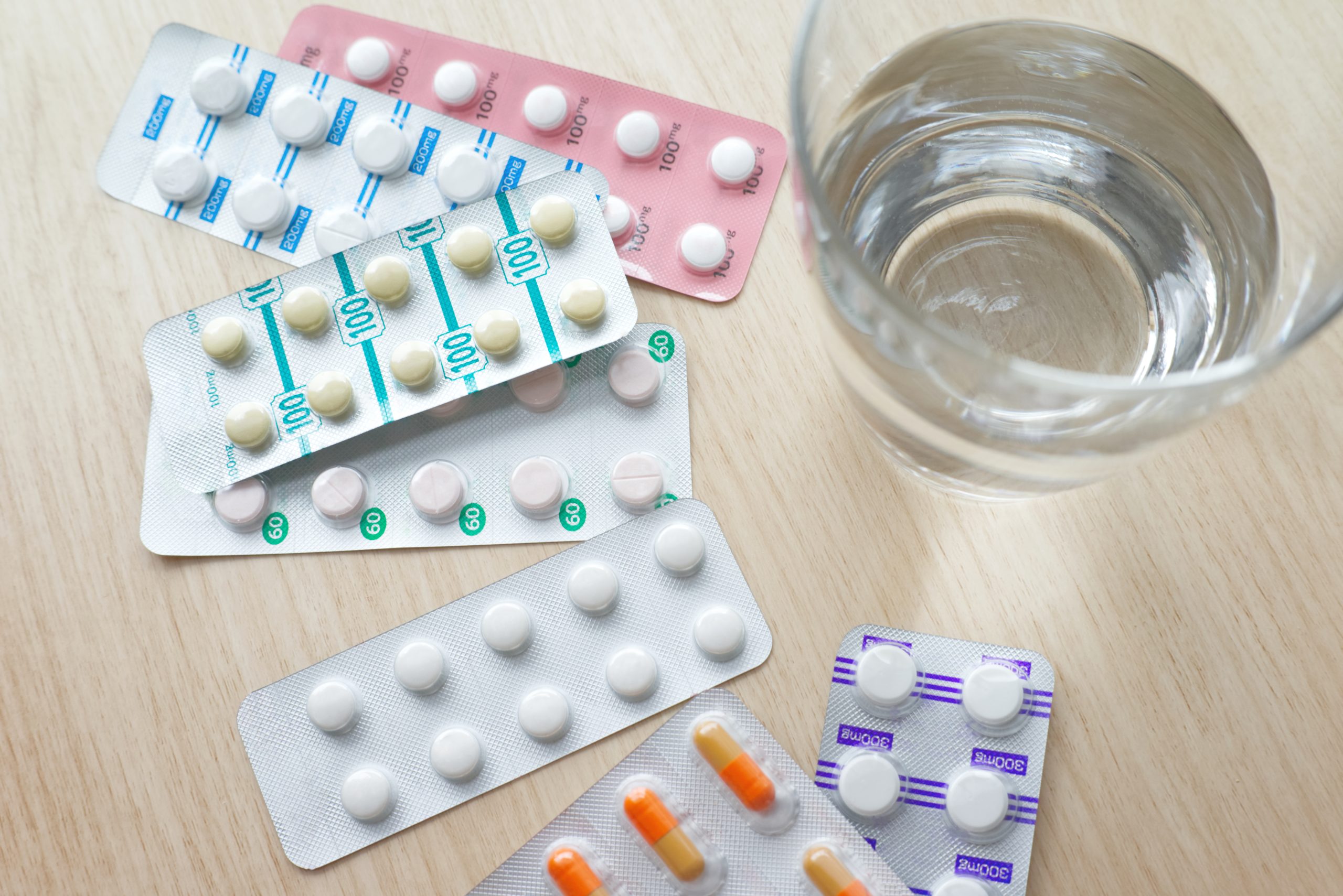Large quantities of prescription medicines