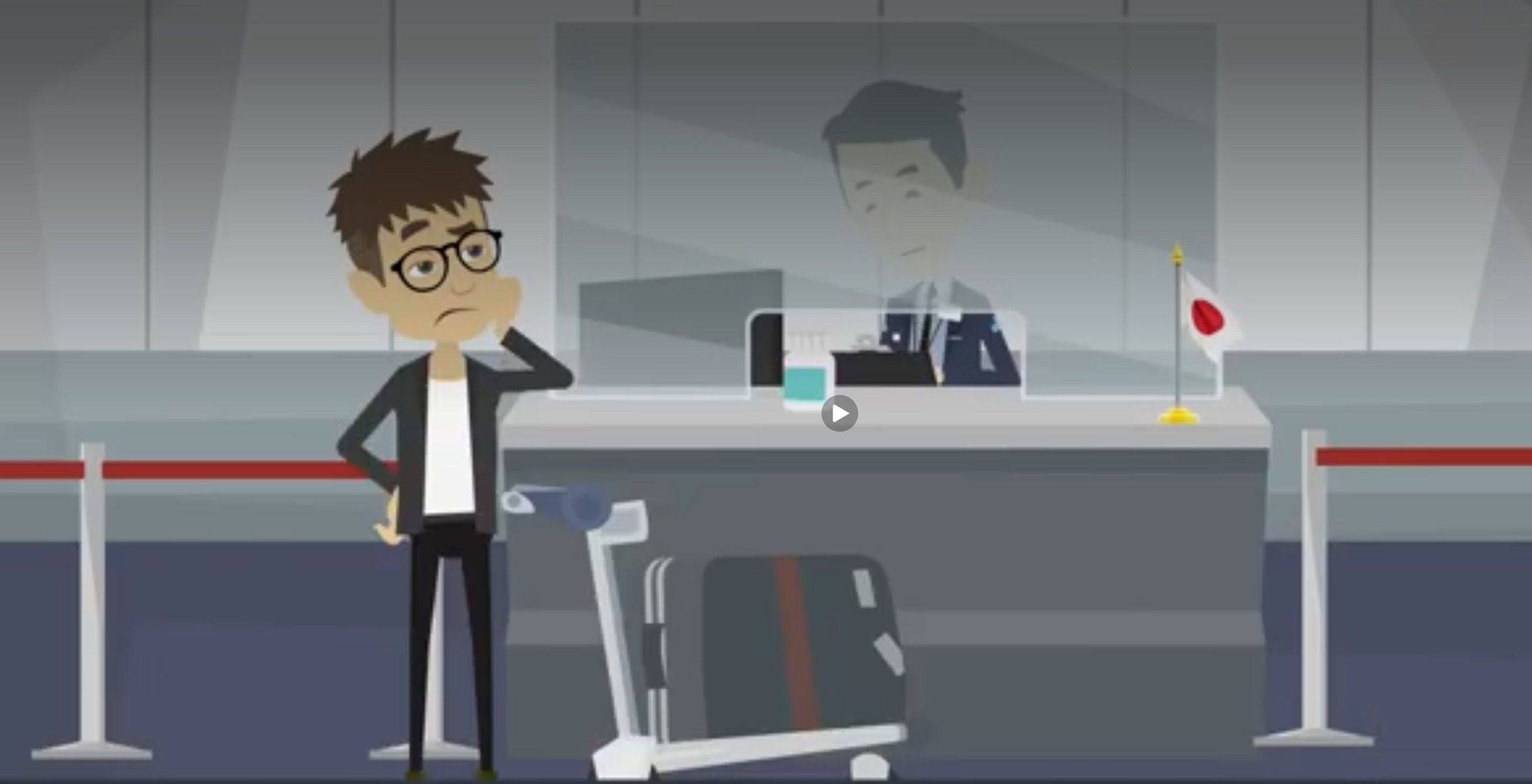 Video thumbnail: travellers reviewing prescription documents before entering Japan