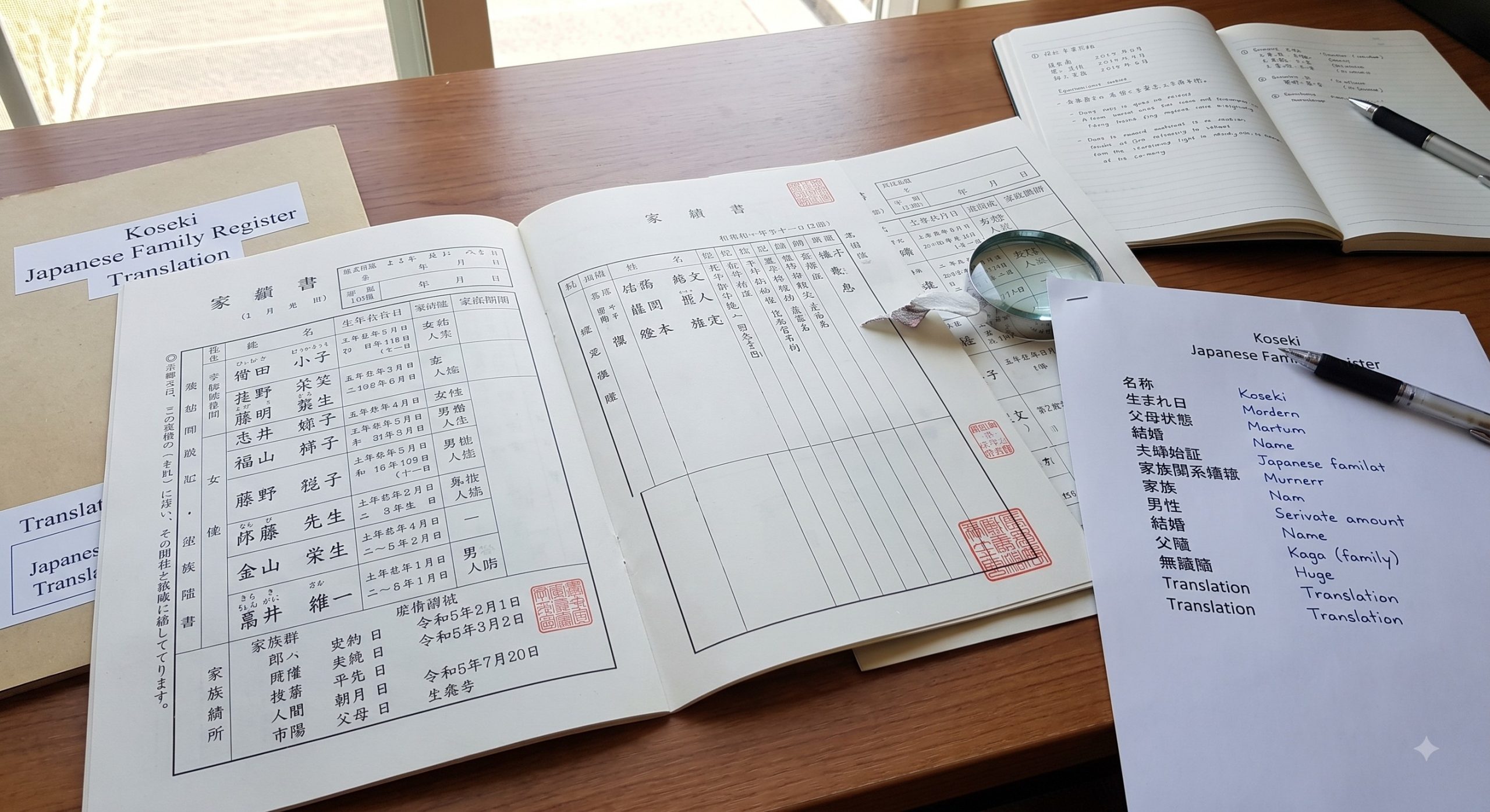 A Japanese family register (koseki tōhon) document