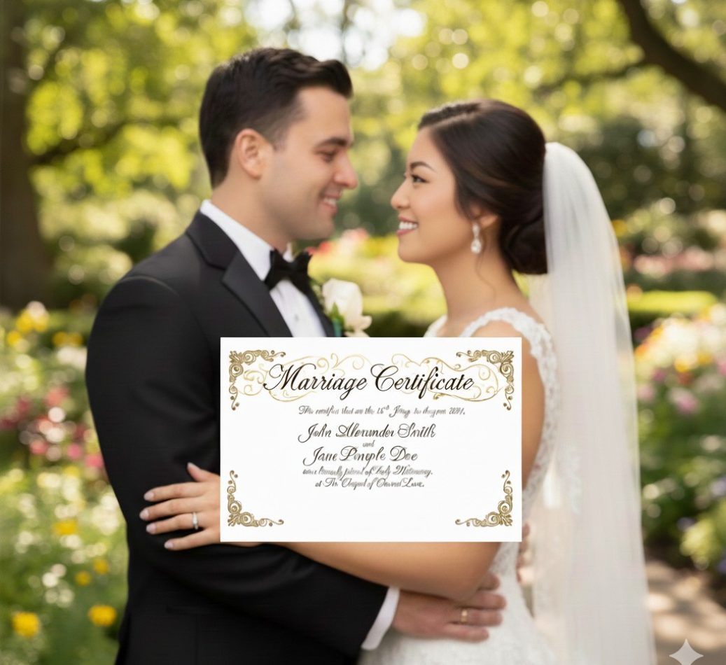 Marriage cert